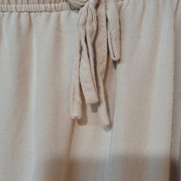 NET 153 Joggers Cargo Beige Medium Rayon Drawstring Waist Lightweight - Picture 3 of 11